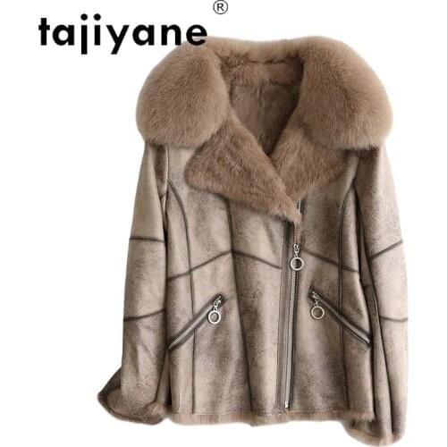 Clothing Winter 2021 Women Natural Rabbit Fur Lining Jackets Woman Real Fox Fur Collar Coats Luxury Warm Abrigos TN1423