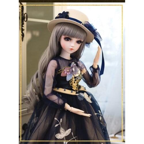 1/3 BJD Doll 60cm 18 Ball Jointed Dolls With Outfits Palace Maxi Dress Wig Shoes Makeup Toys Gifts For Girls Collection