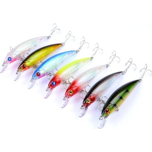 1PCS Minnow 3D Eyes 11cm 13.6g Fishing Lure Floating Laser Hard Artificial Bait Fishing Bass Wobblers Crankbaits Lure