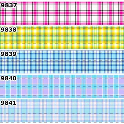 10yards - different sizes -Grosgrain ribbon -fairy checks printed ribbon /19079837-9851