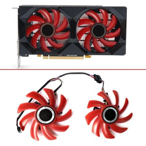 2PCS FDC10H12S9-C 85MM 4PIN DIY RX 550 Cooling Fan For XFX RX 550 4G RX 480 4G RX560 R9 280X 270X Radeon VGA охлаждающий