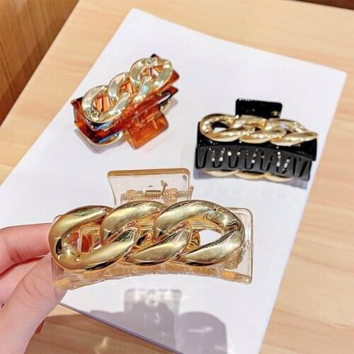 2021 Elegant Women Girls Geometric Hair Claw Clip Leopard Grain Hair Crabs Clip Fashion Hair Clamps Hair Accessories Headwear