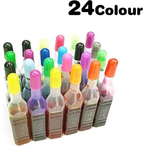 24/36 Colors 8ml Pigment DIY Slime Supplies Accessories Epoxy Resin Ink Dye Ink DIY Handmade Art Crafts Coloring Dye Colorant