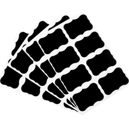 48pcs/set 5x3.5cm Erasable Blackboard Sticker Craft Kitchen Jars Organizer Labels Chalkboard Chalk Board Sticker Black Board