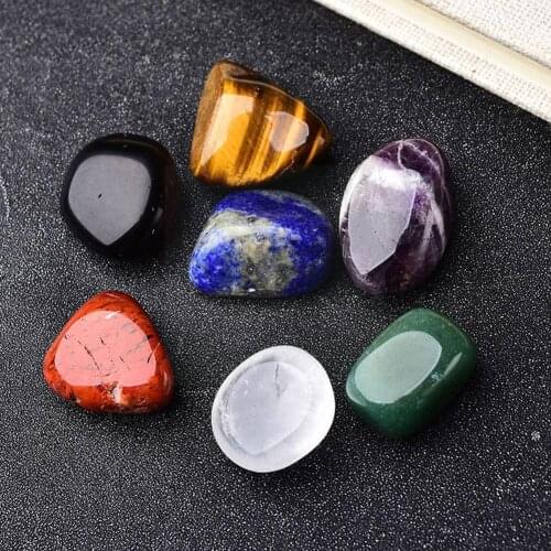 7PCS/Set Natural Stone Crystal Gemstone Chakras Healing For Children Quartz Box Home Mineral Stone Gifts Ornaments Decorati S8B3