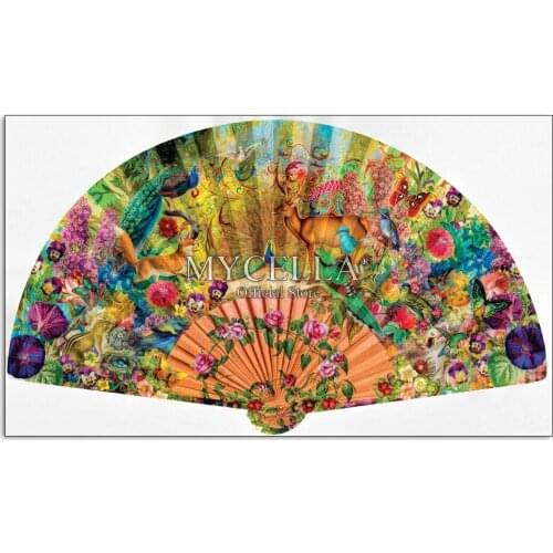 5d Diy Diamond Painting Cartoon Full Fan Flowers Peacock Embroidery Cross Stitch Rhinestone Mosaic Home Decor Christmas Gift