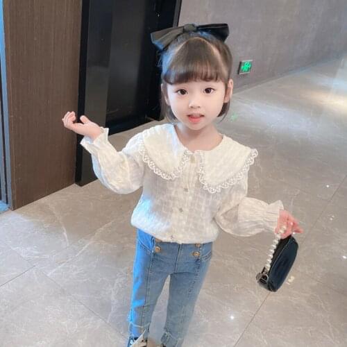 Girls Blouse Floral Girls' Shirts Spring Autumn Kids Blouse For Girls Casual Style Toddler Clothes For Girls