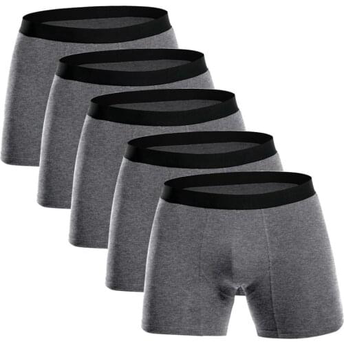 Men Boxer Cotton Long Men Boxer Shorts Underwear Lot Breathable Man Boxer Solid Underpants Comfortable Brand Shorts Jdren