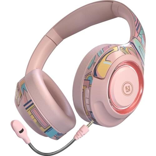 Gaming Gamer Headset with Microphone Bluetooth 5.1 Stereo Deep Bass HIFI Surround Sound Wireless Foldable PC Headphone For PS4