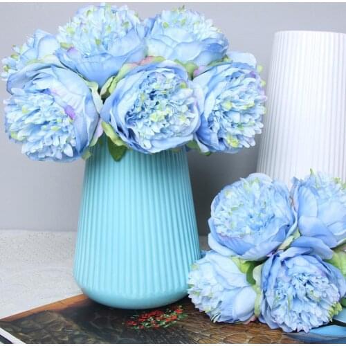 Artificial Peony Flowers with 5 Heads for Home Decoration Wedding Bouquet