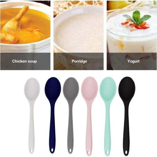 Cake Butter Spatula Silicone Spoon Mixing Spoon Long-handled Cooking Utensils Tableware Kitchen Soup Spoons Mixer Cooking Tools