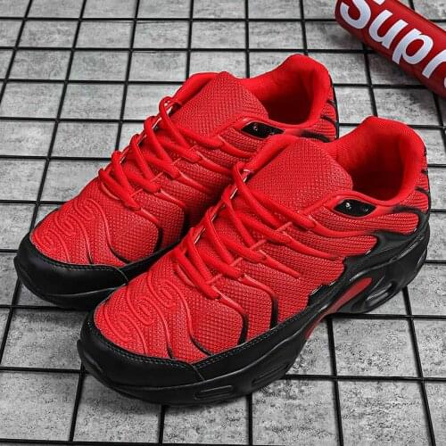 Mens Air Cushion Sneakers Fashion Running Shoes Lace Up Casual Breathable Hiking shoes