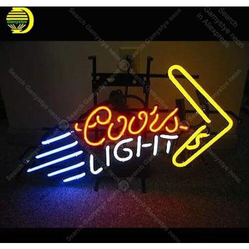 NEON SIGN For coors light boomerang NEON Bulbs Lamp GLASS Tube Decor Club Garage Room Handcraft Advertise anuncio Metal Frame
