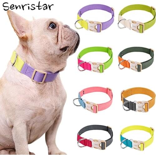Fancy Nylon Pet Dog Collar Safe Walking Adjustable Dog Collar for Small Medium Large Dogs Buldog Pitbull INS Style Pets Collars