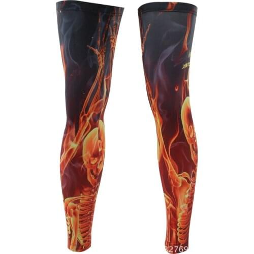 New Fire Skull XINTOWN Women Men Bike Bicycle Cycling Leg Warmers Running Sleeve Sun UV Protection Guard Knee S-3XL CC4228
