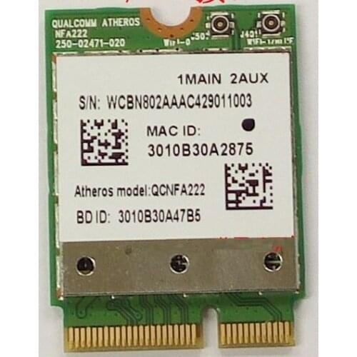 SSEA Wholesale New for Atheros QCNFA222 AR5BWB222 NGFF 802.11a/b/g/n 2.4GHz/5GHz Wireless Wifi Bluetooth BT 4.0 Wireless Card