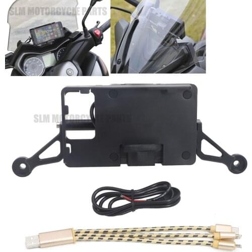 Suitable for YAMAHA X-MAX 300 XMAX 300 GPS / SMART PHONE navigation stand Mobile phone charger BLACK