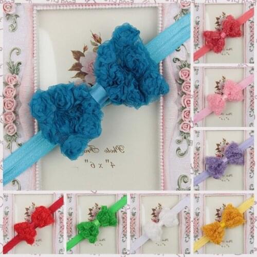 MAYA STEPAN 1 PCS Baby Headband Handmade DIY Toddler Infant Kids Hair Accessories Girl Newborn Bows Bowknot Lace Flower Turban