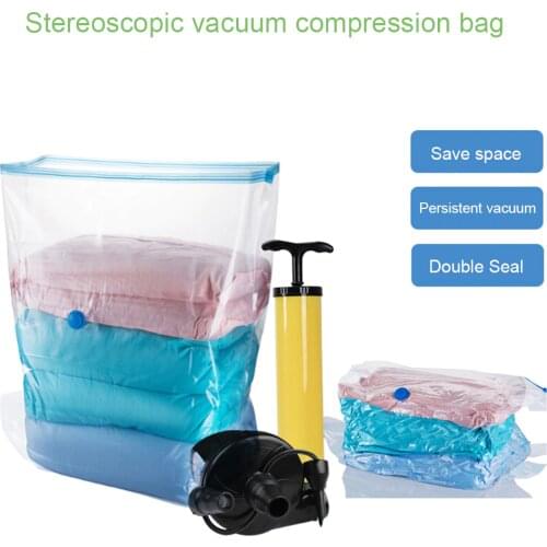 Transparent Home Vacuum Bag For Toy Luggage Clothes Quilt Pillow Storage Bag Package Compressed Organizer Space Saving Seal Bags
