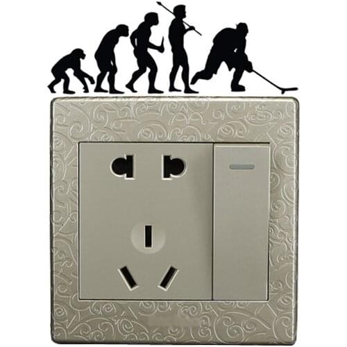 Sport Fashion Hockey Evolution Vinyl Wall Door Decals Switch Sticker 5WS0435