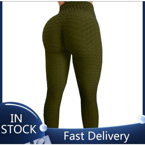 Sports Pants High Waist Fitness Leggings Women Workout Push Up Legging Fashion Solid Color Bodybuilding Jeggings Women Pants