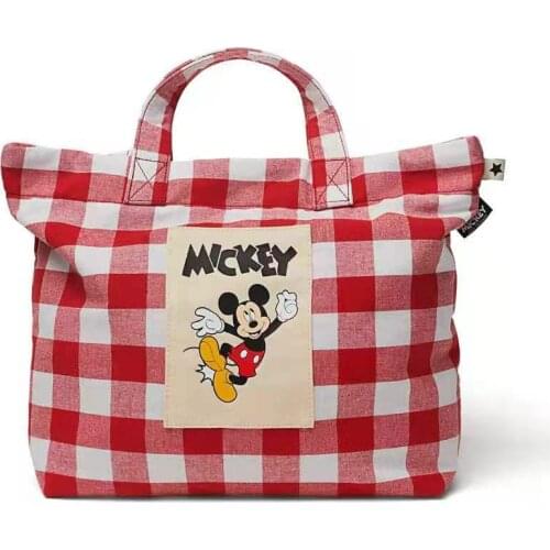 Disney new stripe bag summer fashion print cartoon Mickey mouse bag girl children coin bag handbag