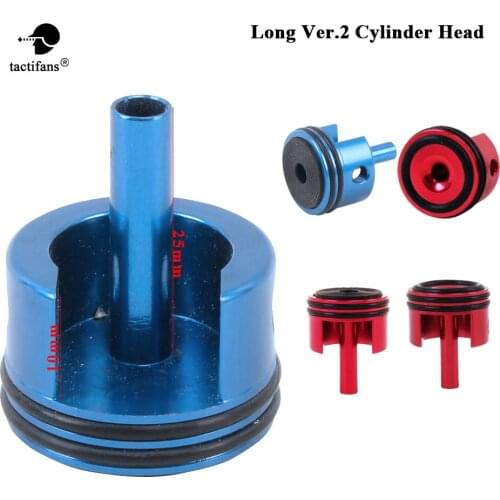 TACTIFANS Paintball Softair Airsoft Cylinder Head Ver. 2 for M4 Long w/Pad(Cushion) or O-ring On Bottom Double O-ring
