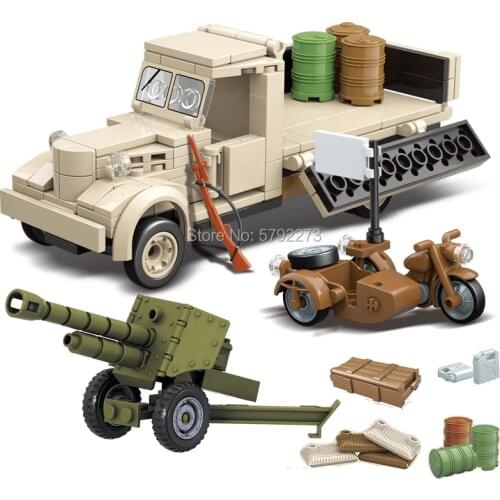 Military series World War II Japanese 180 truck Weapon DIY accessories Model Building Blocks Toys Gifts