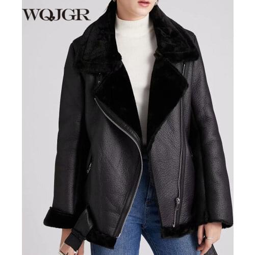 Женские зимние кожаные куртки WQJGR China At AliExpress