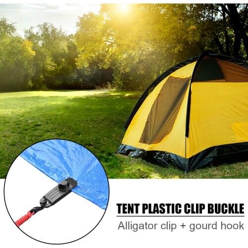Awning Clamp Tarp Outdoor Camp Tent Tighten Tools Tarpaulin Windproof Snap Clips Travelling Easy Carrying Portable Parts