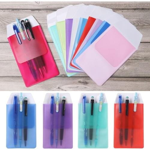 1PC New Colorful PVC Pocket Protector Leak-Proof Pen Pouch Doctors Nurses Bag for Pen Leaks Office Hospital Supplies