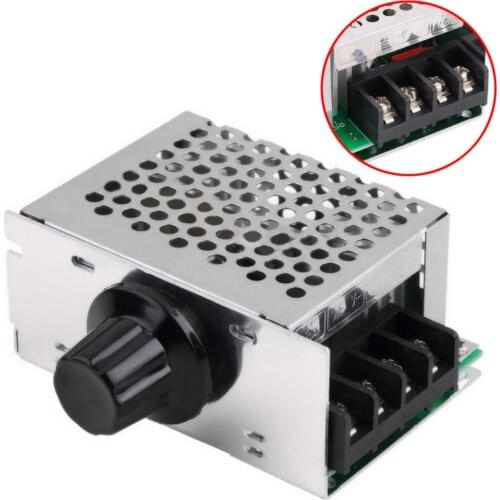 1Pc AC Regulator 4000W 220V AC SCR Motor Speed Controller Module Voltage Regulator Dimmer For Water Heater Mayitr