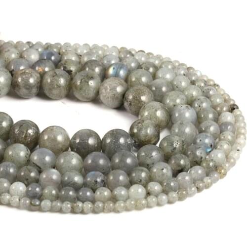 2020 New Ladies Grey Glitter Stone Beads Beads DIY Beads Personality Gift Size 4mm / 6mm / 8mm / 10mm / 12mm