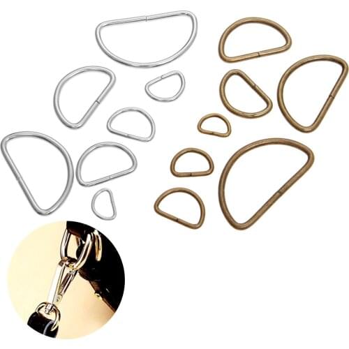 20x D Ring Vintage Metal Buckles Garment Clothes Needlework Luggage Sewing Handmade Diy Bag Purse Manual Buttons
