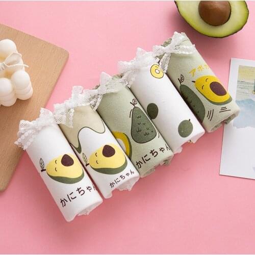 5pcs/Lot Women Panties Cotton Underpants Girls Briefs Underwear For Woman Fashion Student Cute Sexy Comfort Cozy Panty