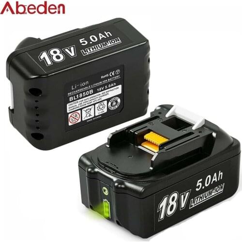 For Makita 2 Pack 18V 5.0AH BL1850B Battery Replacement Lithium Batteries BL1830 BL1850B BL1840B BL1845 BL1860B Tool Batteries