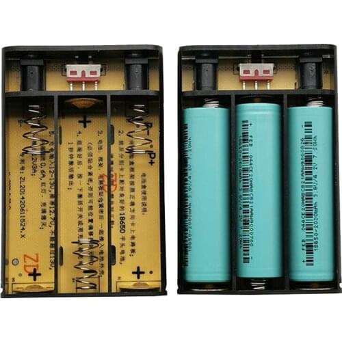 3S1P CL model 18650 Batteries case 12V rechargeable power supply box With protection circuit, welding-free, replaceable battery