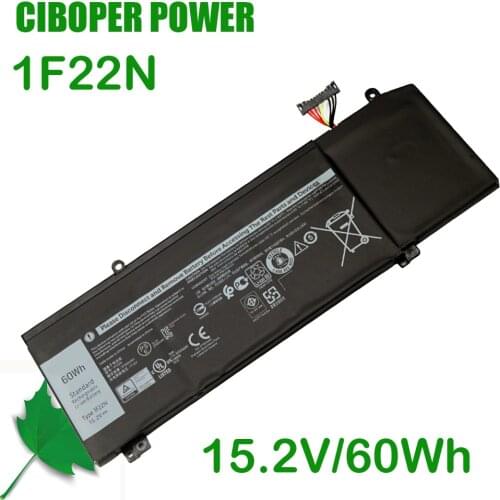 CP Original Laptop Battery 1F22N 15.2V 60WH For 2018 Orion M15 P82F XRGXX G5 5590 G7 7590 06YV0V 0JJPFK