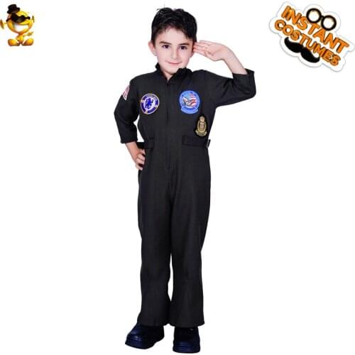 Kids Boys Special Policeman Pilot Costumes Halloween Cosplays for Children Stage performance Carnival Suit