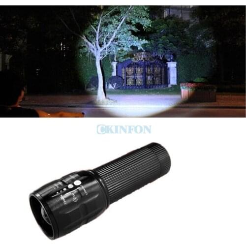 DHL 200PCS 5000LM 26650 NEW XM-L T6 LED AAA HOT Torch Light Zoomable Flashlight