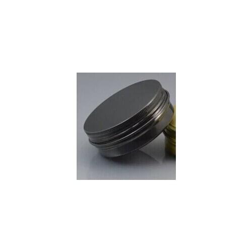 For school: Lot of 50pcs Aluminum Jars 60ml Black Tin 60g Cosmetic Containers Crafts Pots