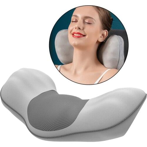 Electric Neck Massager Pillow Massager Lumbar Back Shoulder Deep Tissue Kneading Cushion Relaxation, USB Rechargeable