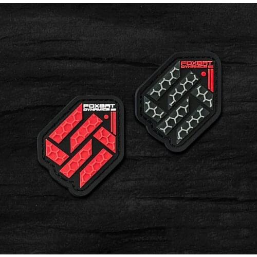 FOXBAT PVC Luminous Glow Patch Functional Velcro Tactical Armband Honeycomb Plaid Badge For Clothing Jacket Stickers Appliques