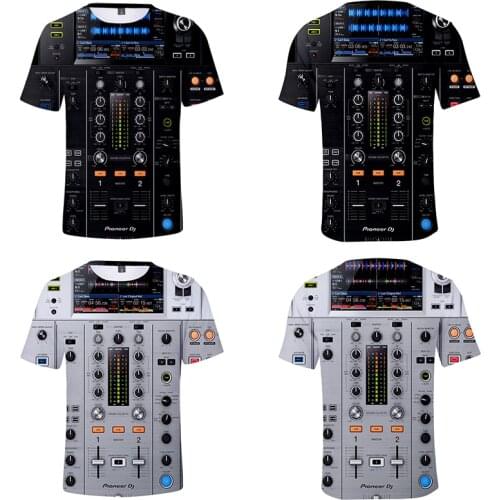 3d T Shirts Print Pioneer Dj Costume Street Style Hip Hop Men Women T-shirt Short Sleeve Sport O-neck 3D T-shirts Tee Shirt Tops
