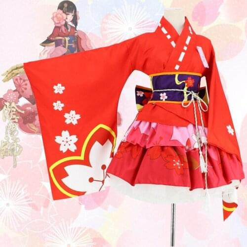 2020 Full Sleeve Kimono Japanese Style Cosplay Sexy Kawaii For Women Sakure Print Cosplay Long Robe Suit Outside Cloth Cos