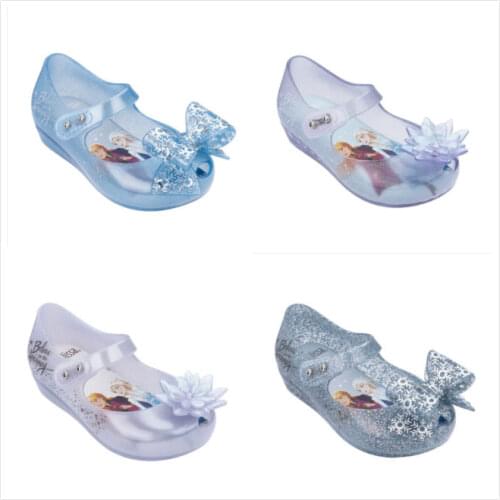 Mini Melissa Ultragirl 2020 Original Girl Jelly Sandals Butterfly Knot Kids Sandals Children Beach Shoes Non-slip Melissa