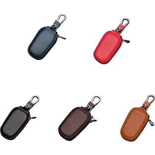 Multifunctional Genuine Leather Key Case Car Key Bag Unisex Key Organizer Wallet Holder Car Small Key Pouch