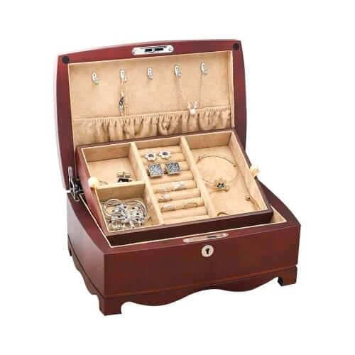 Fashion double layers wooden jewelry box jewelry collection box makeup storage case makeup organizer box storage organizeMSSH017