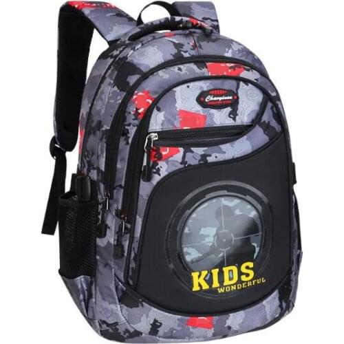 New schoolbags for primary and middle school students teenager boys cartoon anime camouflage childrens backpack Mochila