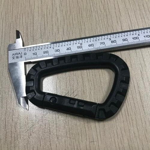 Plastic hook D RING Carabiner plastic Tactical Carabiner Keychain - Hard Polymer Carabiners Climbing D Rings Light Weight Spring